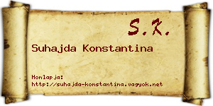 Suhajda Konstantina névjegykártya